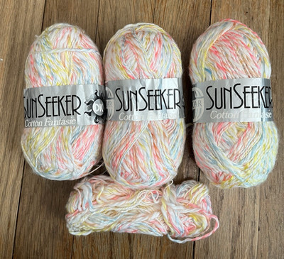 Sirdar SunSeeker Cotton Fantasie DK Yarn ~ 3 skeins + 1 partial ~ Color 092656