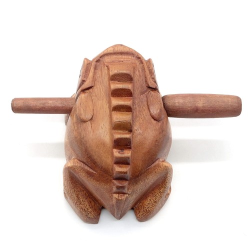4" Frog Guiro Rasp - Small Instrument Musical Wooden Percussion Wood Block In... - Picture 9 of 9