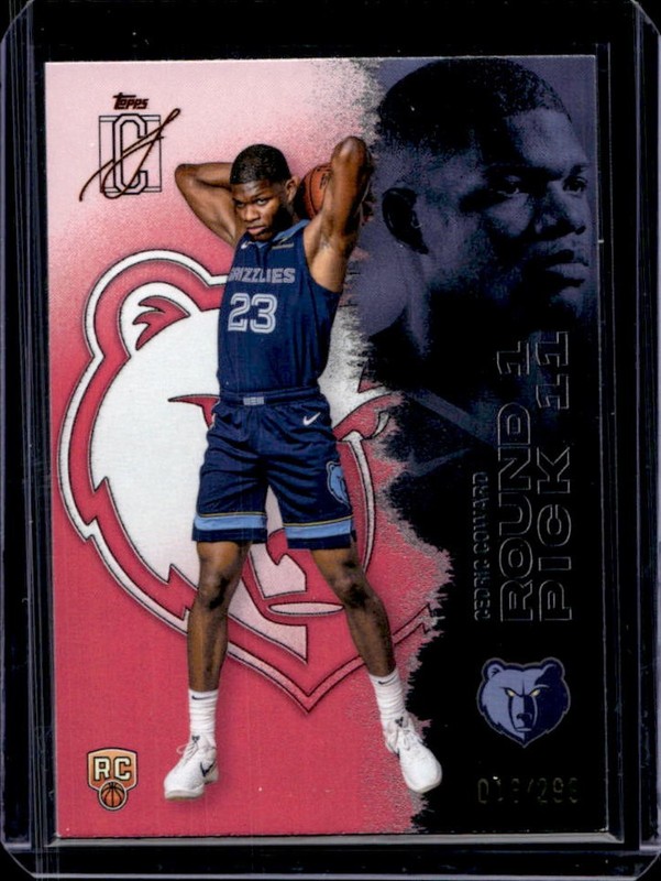 2025-26 Topps Signature Class Cedric Coward Rookie RC Coral Foil #/299 Grizzlies