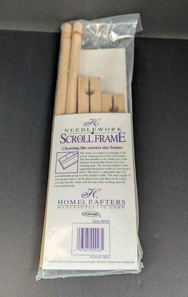 Vintage Homecrafters Needlework Scroll Frame Cross Stitch 4"x8" - Image 3 of 3