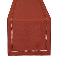 Grelucgo Handcrafted Solid Cinnamon Color Dining Table Runner for Fall or 