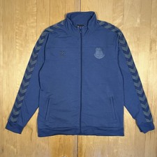 Everton Hummel Jacket Football Mens Blue Medium Zip Up Drill Training