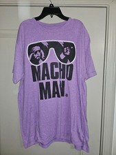 MACHO MAN RANDY SAVAGE T SHIRT PURPLE RETRO WRESTLING TEE WWE WWF WCW NWO XL