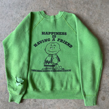 1960s Peanuts Kids Large 14-16 Happiness is Having a Friend Sweatshirt Snoopy