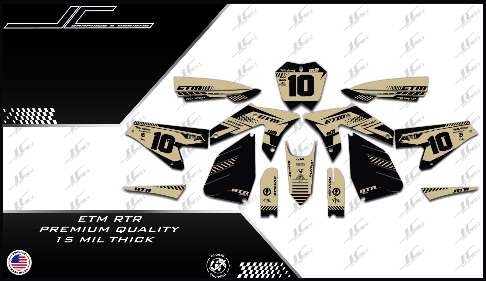 ETM RTR graphics kit decals THICK AND HIGH GLOSS ..... | eBay