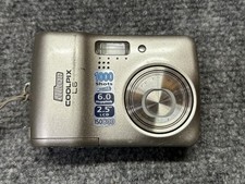 Nikon Coolpix L6 6MP Digital Camera 3X Optical Zoom Silver Point Tested Works