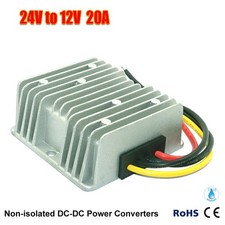 Waterproof DC-DC Power Converter 24V to 12V Step Down Regulator 20A 240W