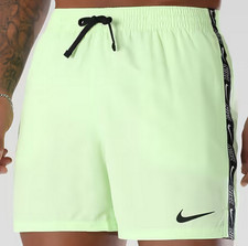 Costume da Bagno Uomo Nike Logo Tape - Verde Fluo