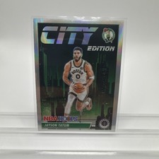 2023-24 NBA Hoops Premium Stock Jayson Tatum City Edition Silver Prizm #3