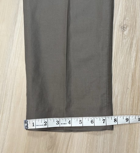 INCOTEX Chinolino Khaki Pants Linen/Cotton Milano Fit Pattern M sz 38 (37.5) x33 - Picture 17 of 18