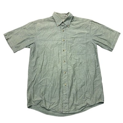 L.L. Bean Hemd Regular Fit Grün Kurzarm Kragen Herren Small
