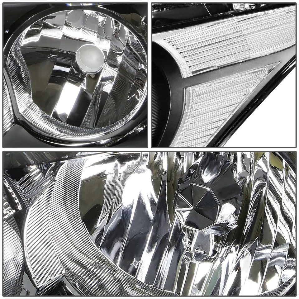 FOR 08-12 HONDA ACCORD SEDAN BLACK HOUSING CLEAR CORNER HEADLIGHT LAMP+TOOL SET — 第 2/4 张图片