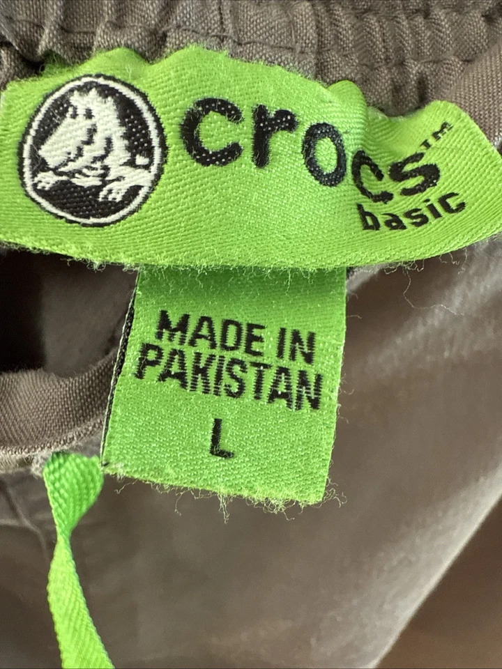 Pantalones Médicos Crocs Grises Talla Grande Alto Ancho Recto Elegante Foto 3 de 4