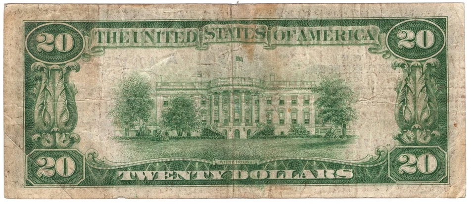$20 1929 Federal Reserve Bank Note Boston Fr#1870-A - Image 2 of 2
