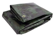 Heavy Duty Waterproof Camo Tarp - Reversible Camouflage/Green Tarp - 10x12 wi...