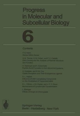 Progress in Molecular and Subcellular Biology by F.C. Cabello (English) Paperbac