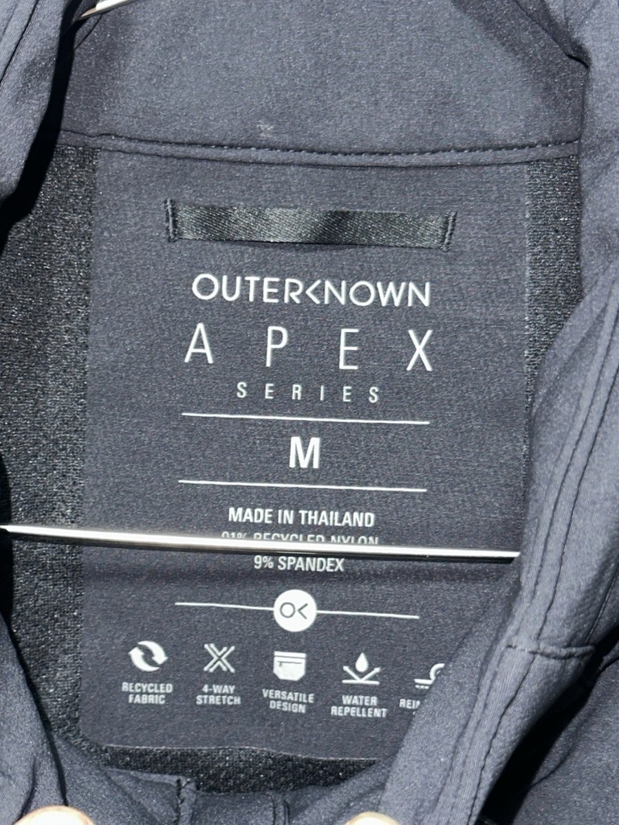 NEW Outerknown Apex Series Men's Jacket Size Medium Pitch Black