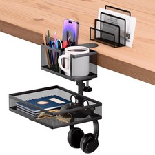 6-in-1 Clamp On Desk Organizer with Cup Holde...