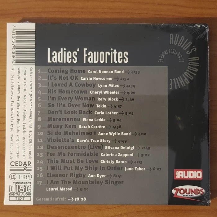 VARIOUS Audio Audiophile Ladie's Favorites 24K GOLD NEU SEALED (CD) - Bild 2 von 2