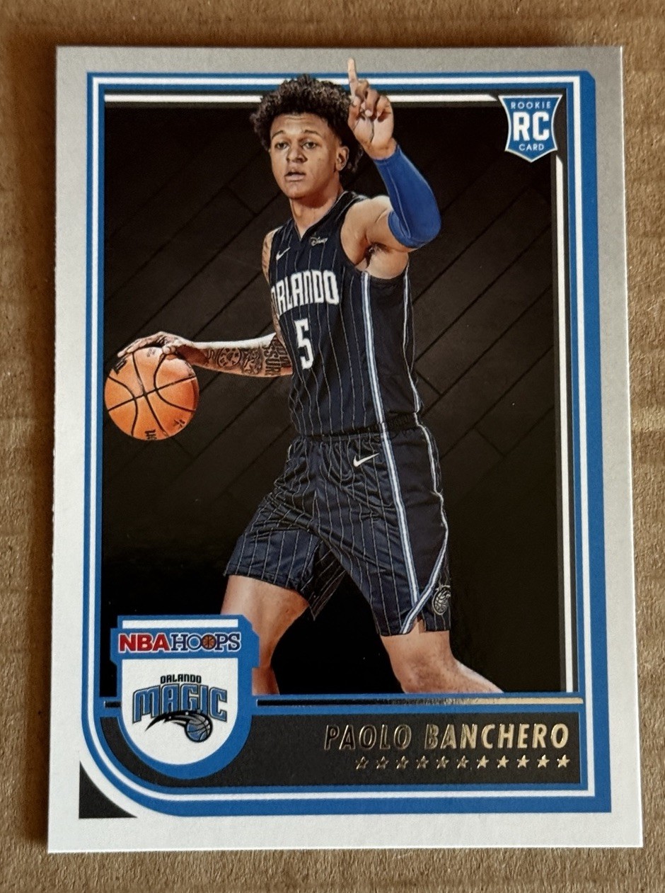 2022-23 Panini NBA Hoops Basketball Paolo Banchero RC Rookie Base Card 231 Magic