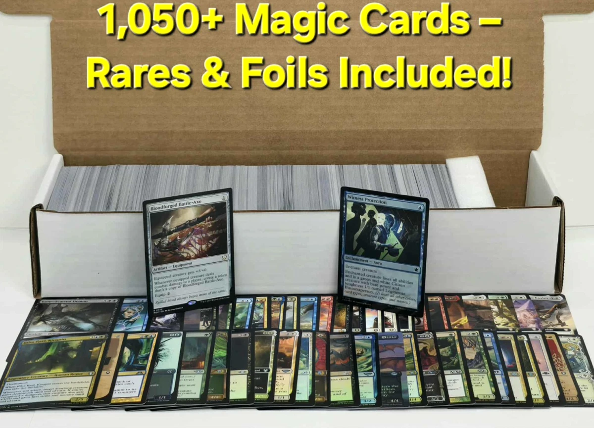mtg 1000 card lot Magic The Gathering Starter Kit Bulk Magic: The Gathering Cards 1000+ Cards (Common, Uncommon, Rare) Magic Cards 1000 MTG MAGIC: THE GATHERING
