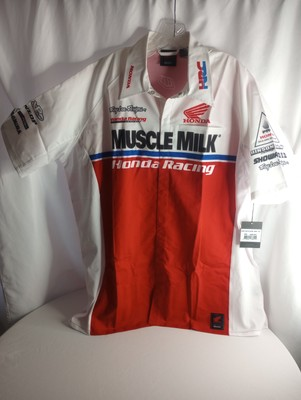 #ad #ad Honda Racing Muscle Milk Pit Shirt Troy Lee Designs Men’s 3X Large Button Down $79.99