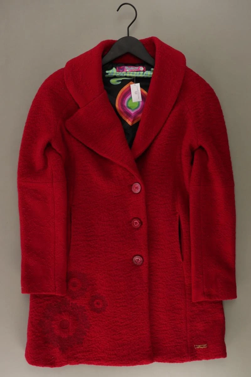 ⭐ Desigual Regular Mantel für Damen Gr. 38, M rot aus Polyester ⭐