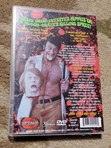 I DRINK YOUR BLOOD (1970) DELUXE UNCENSORED DIRECTOR'S CUT DVD LIKE NEW! RARE! - Imagen 4 de 4