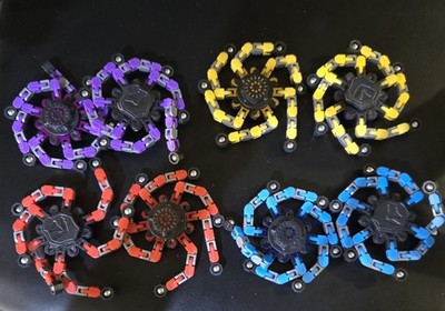 Fingertip Mechanical Tops Finger Spinners Lot Of 8