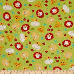 BTY Around the Farm Stripe Fabric 100/% Cotton