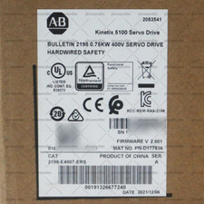 New Sealed Allen Bradley Kinetix 2198-E4007-ERS  5100 Servo Drive, 0.75 kW