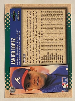 1995 Score #119 Javier Javy Lopez Atlanta Braves | eBay