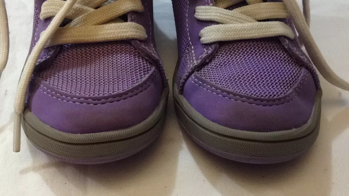 Geox Respira scarpe alte da bambina viola con stringhe bianche