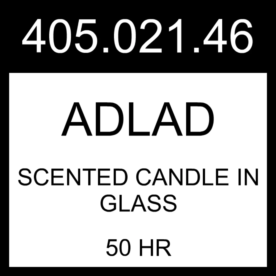IKEA ADLAD Scented Candle In Glass Scandinavian Woods white 50 hr 405.021.46