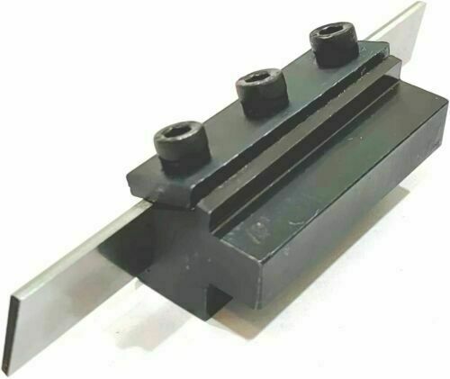 Lathe Parting/Cut-Off Tool Holder - 10mm Shank, Includes 1/2" HSS Blade, Clamp Type, Made In India