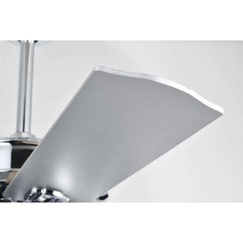 Themar 26 Inch Chrome Mid-century Modern Style Lighted Ceiling Fan with Remote - Picture 13 of 15