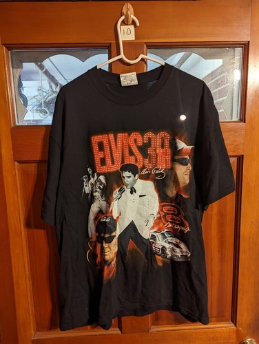 Camiseta Y2K 2000s Chase Authentics Dale Earnhardt Jr Elvis Budweiser Nascar XL - Imagen 5 de 5