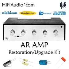 AR Acoustic Research AU amplifier amp rebuild restoration Capacitor Kit repair