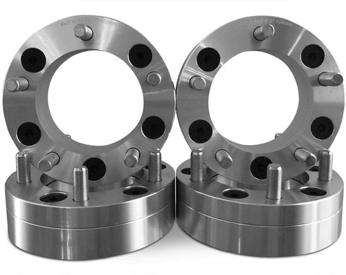 6x135 To 5x5 Wheel Adapters – 2" Thick, 4-Piece Set, Fits F-150 14x1.5 Thread