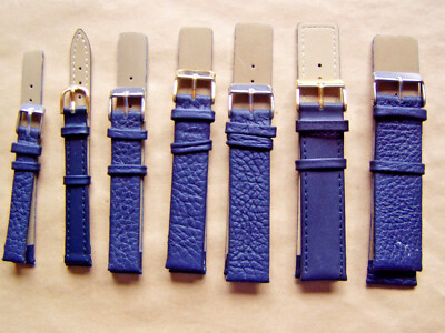 Uhrenarmband 8mm Leder Uhrenarmband Leder Blau 8, 10, 12, 14, 16