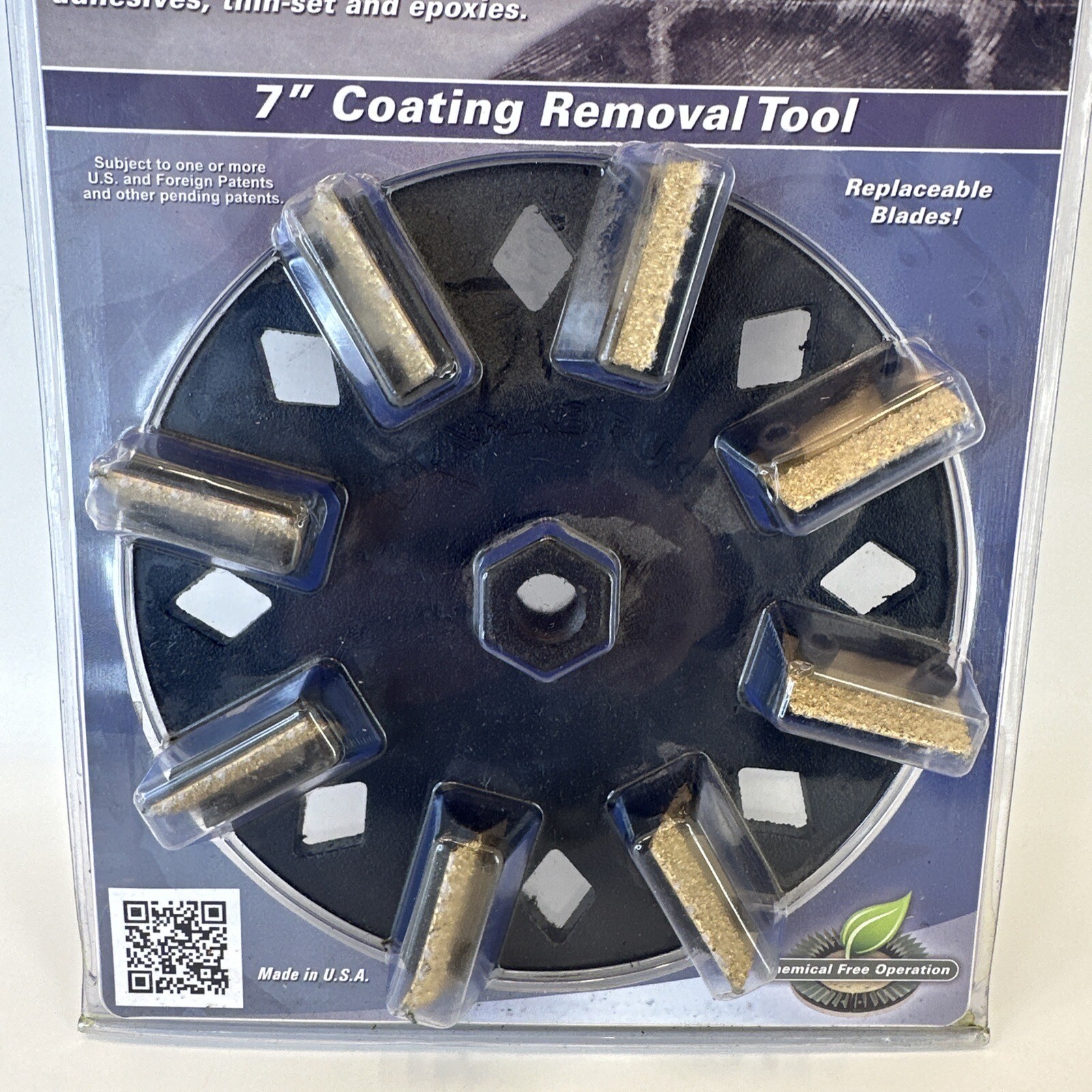 Diamabrush Abrasive Coating Removal Tool Blade 7" 25Grit Cast Metal