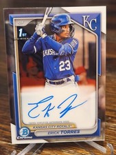 2024 Bowman Erick Torres 1st Chrome Bowman Auto - On Card - KC Royals 