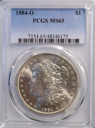 1884-O Morgan Silver Dollar PCGS Certified MS65