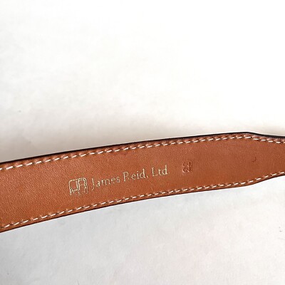 James Reid Ltd 925 Sterling Silver Hardware Leather Belt  display picture 3