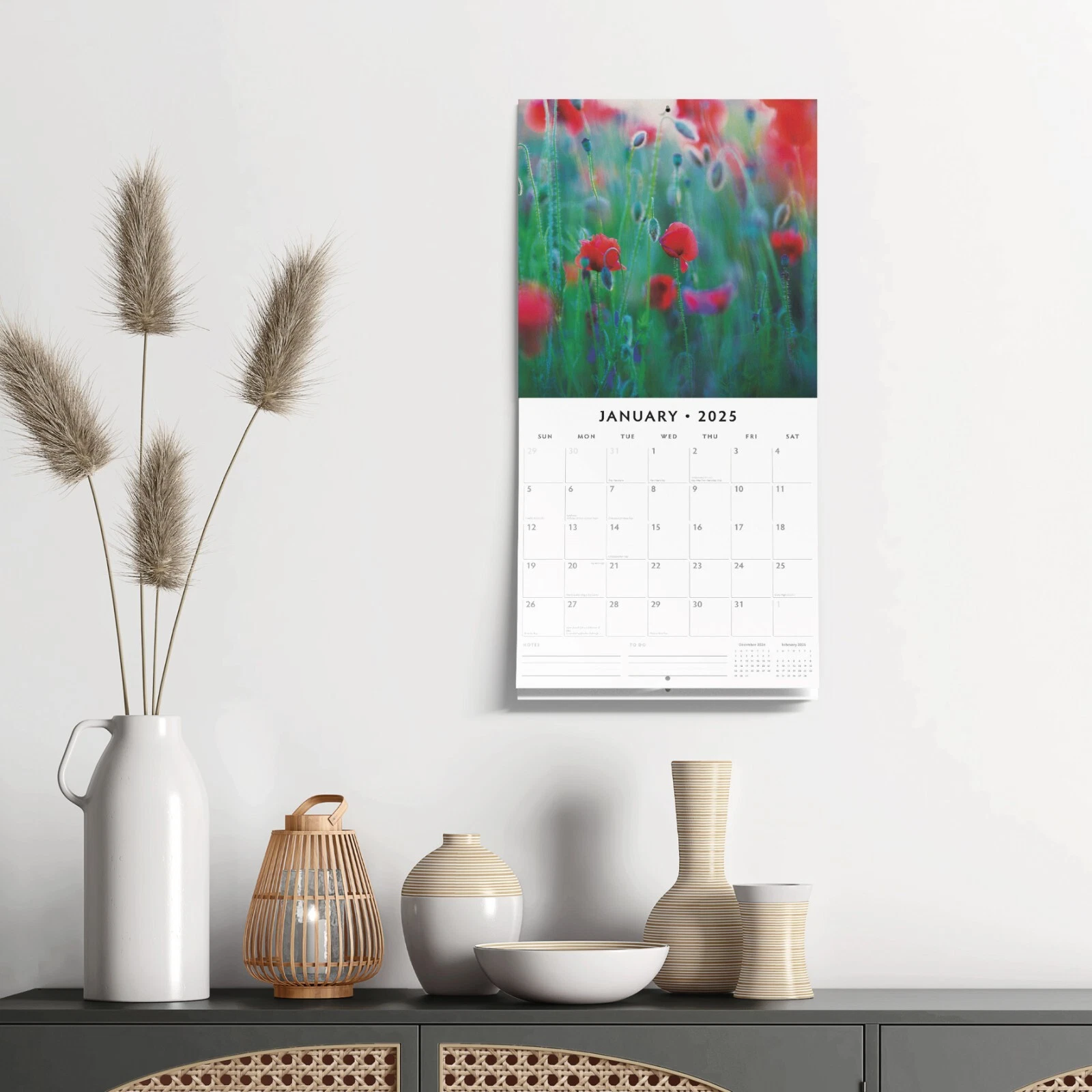 Wild Flowers 2025 Square Wall Calendar