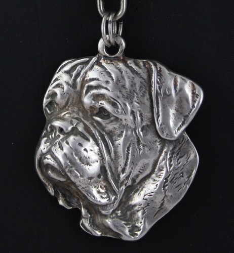 Bordeaux Dog, Dogue De Bordeaux II - Necklace With Dog, Silver Plated Pendant - Picture 3 of 7