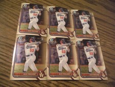 ALEX FREELAND -(6x) 2022 Bowman Draft Chrome 1st prospect card ( LOT ) DODGERS