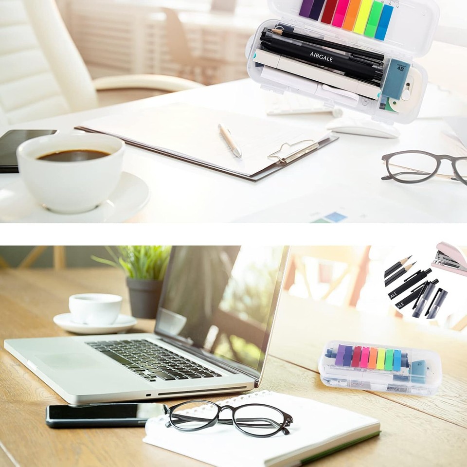123 Pcs Office Supplies Kit with Desk Organizers, Stationery Clear eBay