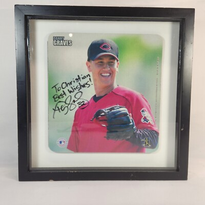 Danny Graves Cincinnati Reds Mouse Pad Autographed Framed