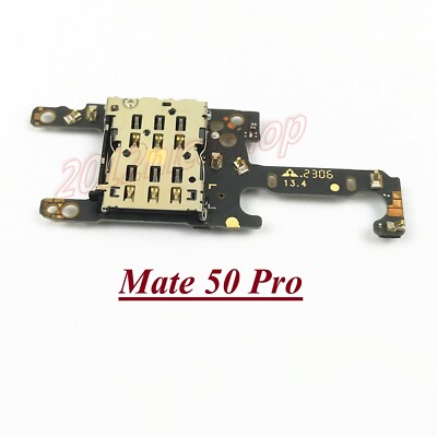 New OEM Sim Card Reader Slot Tray Holder MicroPhone Board For Huawei Mate 50 Pro